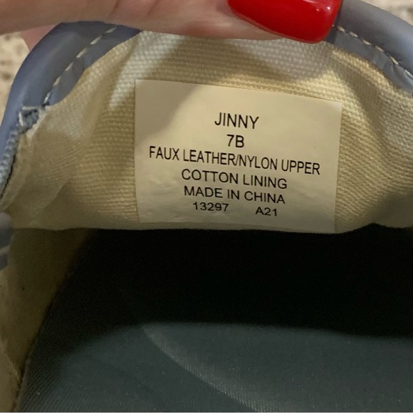 Ralph Lauren Canvas Sneakers, Blue/white Size 7B - Picture 5 of 6